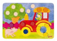 Goki kleuren dobbelspel 77-delig - thumbnail