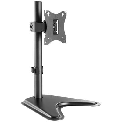 Manhattan 462037 Monitor-tafelbeugel Aantal monteerbare displays: 1 Display(s) 43,2 cm (17) - 68,6 cm (27) Zwart Roteerbaar, Kantelbaar, Zwenkbaar, In hoogte