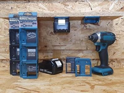StealthMounts Accuhouder voor Makita XGT 40V Max - Blauw - BM-MK40-BLU-6 StealthMounts Accuhouder voor Makita XGT 40V Max - Blauw - BM-MK40-BLU-6