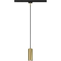 LED Railverlichting Hanglamp - 2 Fase GU10 - Rond Mat Goud Aluminium - thumbnail