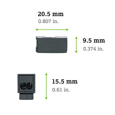 WAGO 224-114 224-114 Lampklem Flexibel: 0.5-2.5 mm² Massief: 0.5-2.5 mm² Aantal polen: 2 100 stuk(s) Zwart