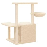 Kattenmeubel met sisal krabpalen 83 cm crmekleurig - thumbnail
