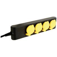 4-Voudige IP44 stekkerdoos met randaarde - thumbnail