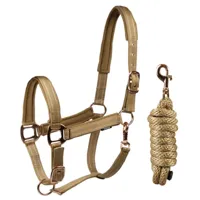 Horka DeLuxe Halsterset lichtbruin maat:cob - thumbnail