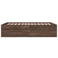 Bedframe bewerkt hout bruin eikenkleur 120x190 cm - thumbnail