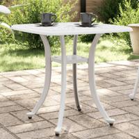 Tuintafel 53x53x53 cm gietaluminium wit - thumbnail