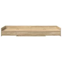 Opbergbedframe met hoofdeinde Sonoma Eiken 80 x 200 cm Bewerkt hout - thumbnail