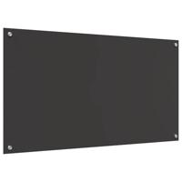 VidaXL Keuken spatscherm donkergrijs 110 x 60 cm gehard glas - thumbnail