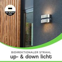 Buitenlamp zilver staal Lutec &apos;Maya&apos; design 3000k led 14,5W 10 cm - thumbnail