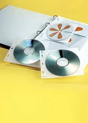 Durable 523919 CD/DVD-ordnerhoes 2 CDs/DVDs/Blu-rays Transparant, Wit Polypropyleen 10 stuk(s) Durable 523919 CD/DVD-ordnerhoes 2 CDs/DVDs/Blu-rays Transparant, Wit Polypropyleen 10 stuk(s)