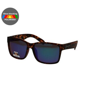 Spectrum polarized zonnebril vierkant tortoise blauw unisex