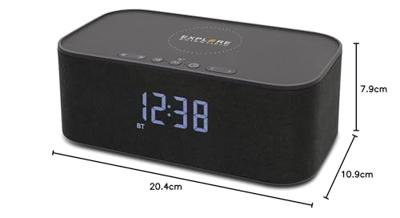 Klok met Bluetooth-luidspreker/draadloze oplading