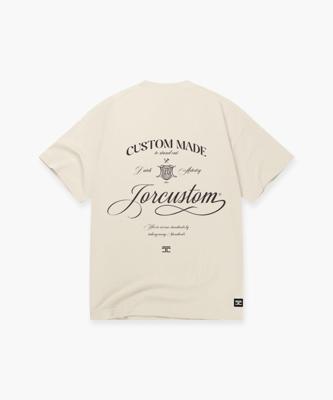 Jorcustom Handscript Loose Fit T-Shirt Heren Gebroken Wit - Maat S - Kleur: Gebroken Wit | Soccerfanshop