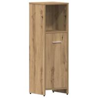 4-delige Badkamermeubelset bewerkt hout artisanaal eikenkleur - thumbnail