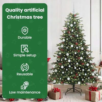 VidaXL Kunstkerstboom groen 180 cm pvc en metaal en plastic