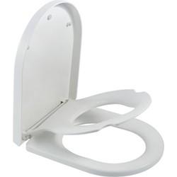 Saqu Touch Double toiletbril met kinderzitje, softclose en quickrelease 33,1x45,4 x4,7cm wit