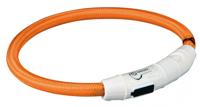 Trixie Flash Lichtgevende Band USB TPU/nylon oranje 45 cm - thumbnail
