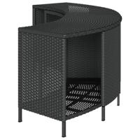 VidaXL Opbergschappen voor hottub 2 st poly rattan zwart - thumbnail