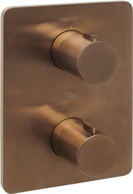 Ben Lavion Square C afbouwdeel inbouwkraan geborsteld koper pvd