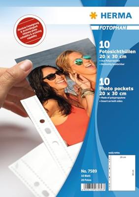 Herma 7589 7589 Fotohoezen Wit, Transparant 20 x 30 cm