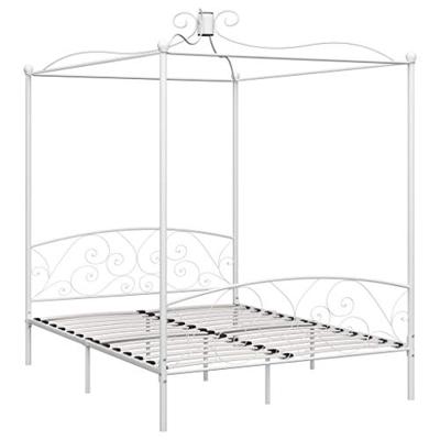 Hemelbedframe metaal wit 180x200 cm