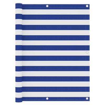 Balkonscherm 120x300 cm oxford stof wit en blauw