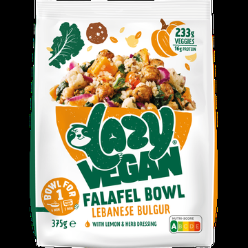 Lazy Vegan Falafel Bowl Lebanese Bulgur 375g bij Jumbo Lazy Vegan Falafel Bowl Lebanese Bulgur 375g bij Jumbo