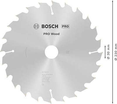 Bosch Professional Cirkelzaagblad PRO Wood | Ø 230 x 2,8 x 30mm 24T - 2608640627 Bosch Professional Cirkelzaagblad PRO Wood | Ø 230 x 2,8 x 30mm 24T - 2608640627