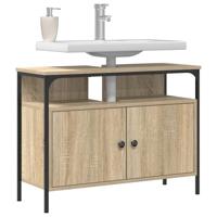 Badkamerkast Bruin 80 x 30 x 60 cm Bewerkt hout - thumbnail