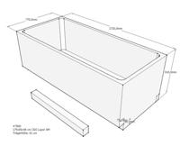 Xenz beterbad baddrager voor society 175x80cm - thumbnail