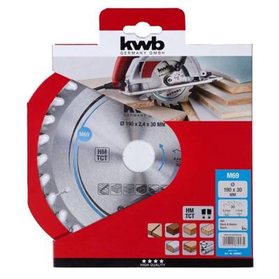 kwb 586957 Hardmetaal-cirkelzaagblad 190 x 30 mm 1 stuk(s) kwb 586957 Hardmetaal-cirkelzaagblad 190 x 30 mm 1 stuk(s)
