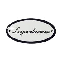 Deurbordje ovaal emaille Logeerkamer - thumbnail