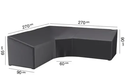 AeroCover | Loungesethoes 270 x 270 x 90 x 65-90(h) cm | L-vorm Trapeze - thumbnail