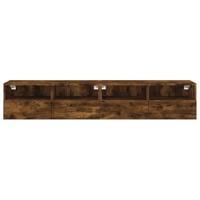 Tv-wandmeubels 2 st 80x30x30 cm bewerkt hout gerookt eikenkleur - thumbnail