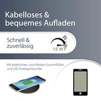 MediaRange MRMA118 oplader voor mobiele apparatuur Smartphone Zwart USB Draadloos opladen Snel oplad - thumbnail