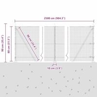 VidaXL Afrasteringspaal groen 25 x 0,8 m (19 x 19 mm gaas) - thumbnail