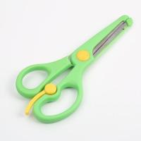 Elastische veiligheid schaar Candy-gekleurd mes (groen) - thumbnail