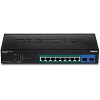 TRENDnet, TPE-082WS, 10-poorts Gigabit PoE+ switch, 8 x Gigabit PoE+ poorten, 2 x DDR-slots, Vlan, QoS, Lacp, en IPv6 ondersteuning, 75 W PoE-082WS - thumbnail