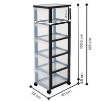 Iris ladekast - 5 lades - 101.5x29x40 cm - thumbnail