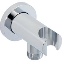 Ben Sela muuraansluitbocht met handdouchehouder chroom - thumbnail