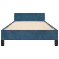 Bedframe zonder matras 80x200 cm fluweel donkerblauw - thumbnail