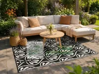 Buitenkleed 120x180cm zwart/wit - thumbnail