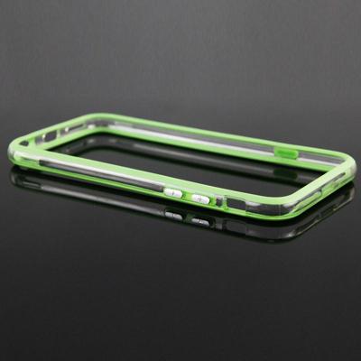 Transparent Plastic + TPU Bumper Frame Case for iPhone 6 Plus & 6S Plus(Green)