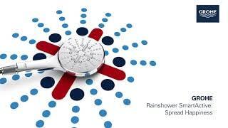 Regendoucheset Grohe Rainshower SmartActive Cube 31 cm met Wandarm Rond Cool Sunrise Geborsteld - thumbnail