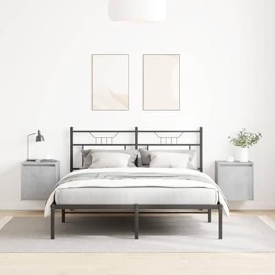 Nachtkastjes 2 st wandgemonteerd 38x34x40 cm betongrijs