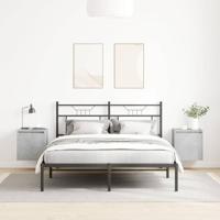 Nachtkastjes 2 st wandgemonteerd 38x34x40 cm betongrijs - thumbnail