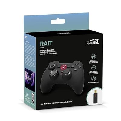 Speedlink RAIT Wireless Gamepad - Zwart (PC/PS3/Switch/Switch OLED) - thumbnail