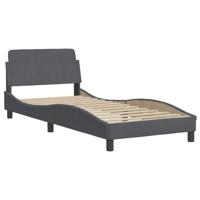 Bedframe zonder matras 90x190 cm fluweel donkergrijs - thumbnail