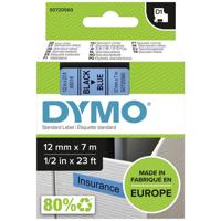 Labeltape Dymo LabelManager D1 polyester 12mm zwart op blauw - thumbnail