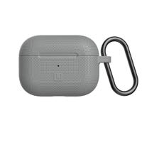 U by UAG [U] DOT Soft Touch siliconen hoes Apple Airpods Pro Case [Wireless Charging compatibel (LED zichtbaar), getextureerd ontwerp, Lightning-aansluiting afdekking, karabijnhaak] grijs - thumbnail